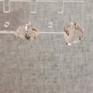 Hand made Sterling and Natural Quartz Earrings